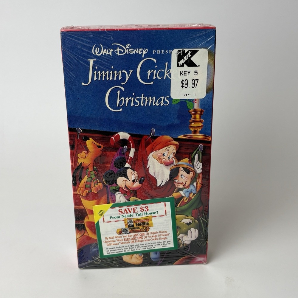 Jiminy Cricket's Christmas VHS Walt Disney Home Video Chip N Dale Goofy SEALED